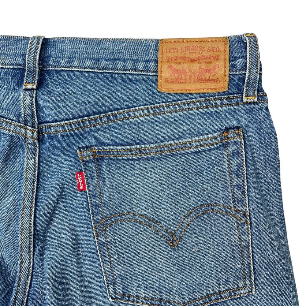 Levi’s High Rise Wedgie Fit Skinny Jeans Frayed Hem White Oak Cone Denim 32 - Picture 4 of 8